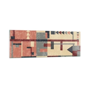 Glass picture - Combinations of Verticals and Horizontals - 90x30 cm