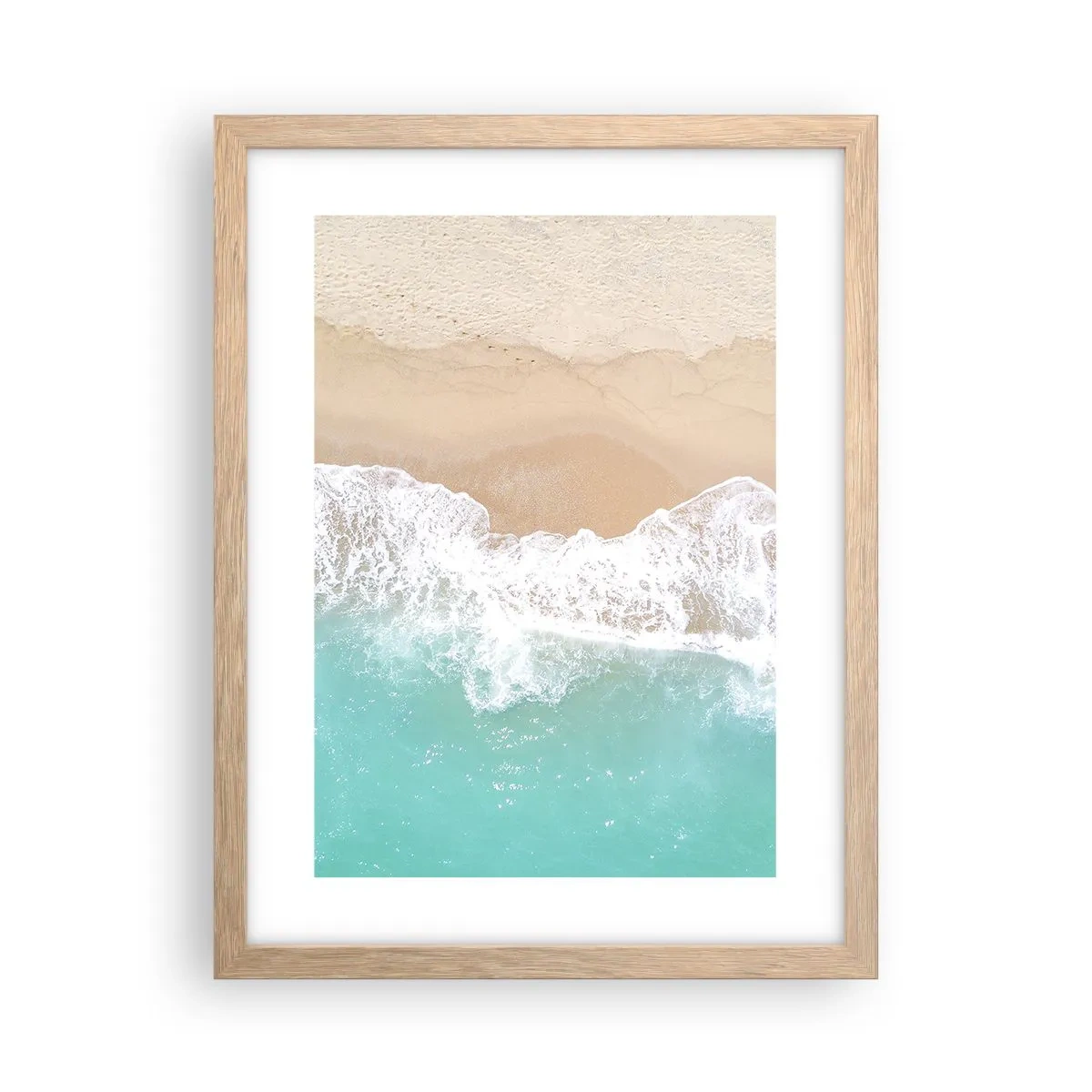 Poster in light oak frame - Touch Full of Caress - 30x40 cm