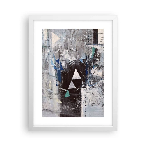 Poster in white frmae - Superior Order of Triangles - 30x40 cm