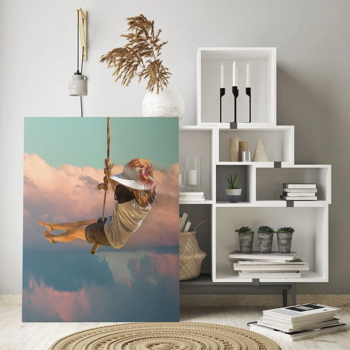 Glass picture - Fun in the Clouds - 80x120 cm