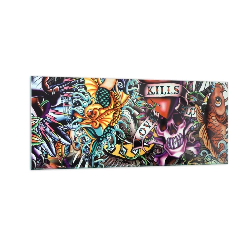 Glass picture - Dream of a Tattoo Artist - 100x40 cm