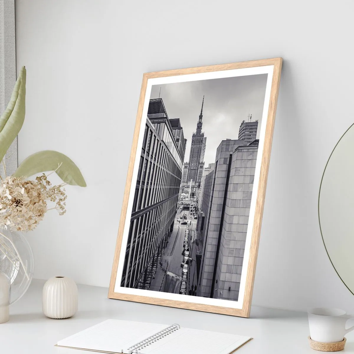 Poster in light oak frame - Warsaw Valley - 70x100 cm