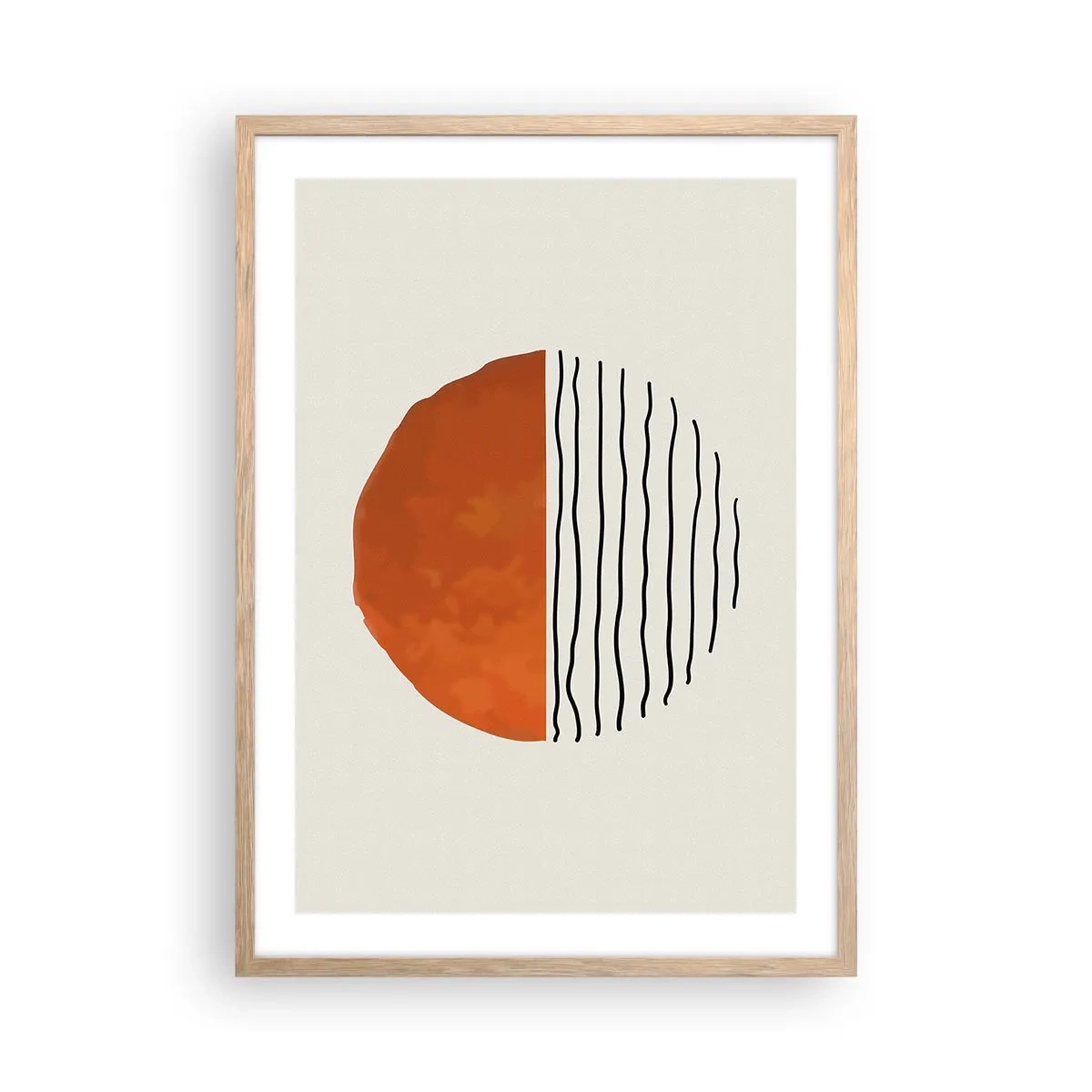 Poster in light oak frame - In Japanese Style - 50x70 cm