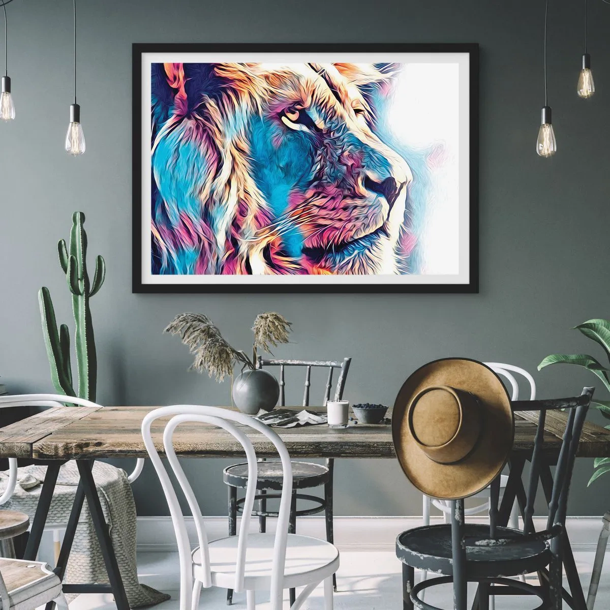 Poster in black frame - Wisdom of Nature - 100x70 cm