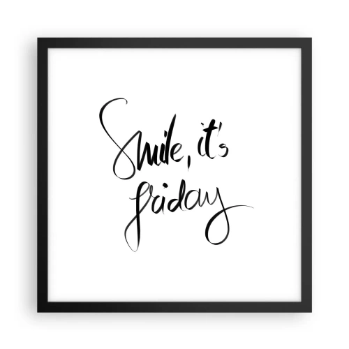 Poster in black frame - True Joy - 40x40 cm