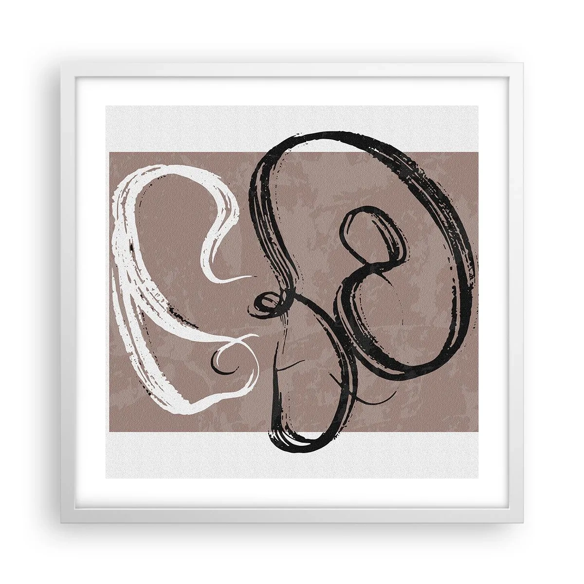 Poster in white frmae - Composition -In Search of Completeness - 50x50 cm