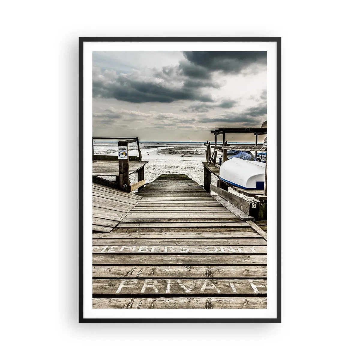 Poster in black frame - Northern Beach - 70x100 cm