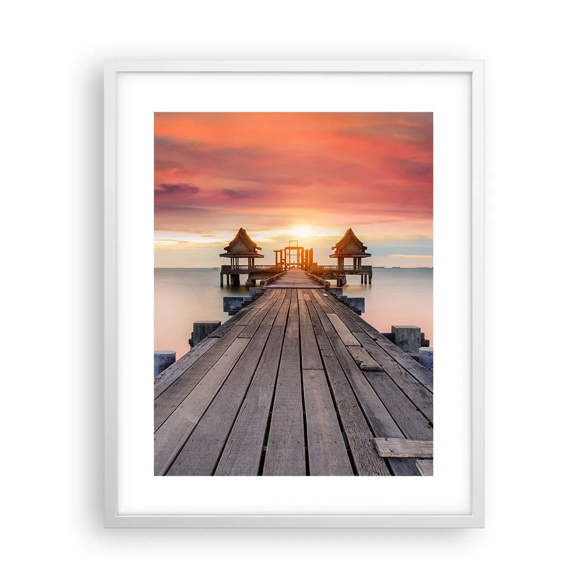 Poster in white frmae - Sunset on the East - 40x50 cm