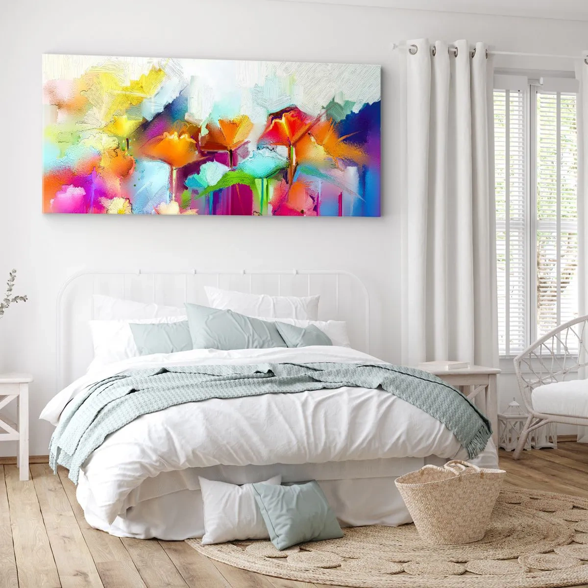 Canvas picture - Rainbow Has Bloomed - 90x30 cm