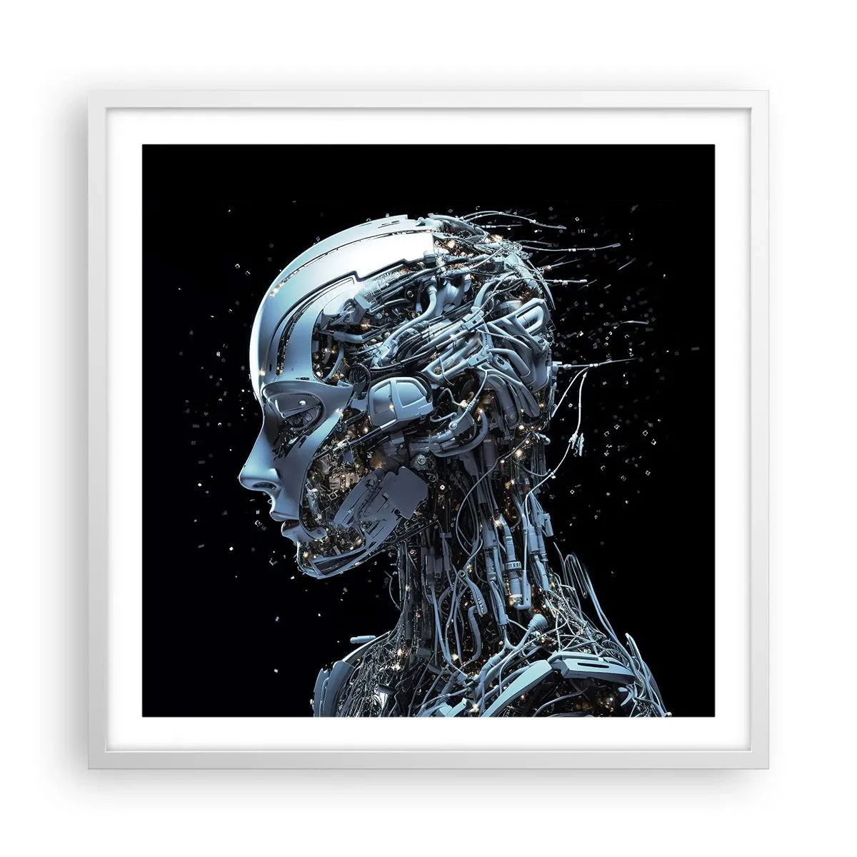 Poster in white frmae - Technology Is a Woman - 60x60 cm