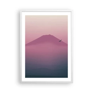 Poster in white frmae - Wanderers above Clouds - 50x70 cm