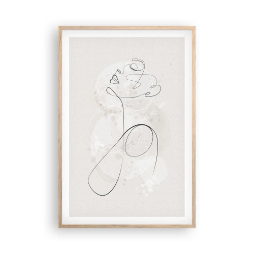 Poster in light oak frame - Spiral of Beauty - 61x91 cm