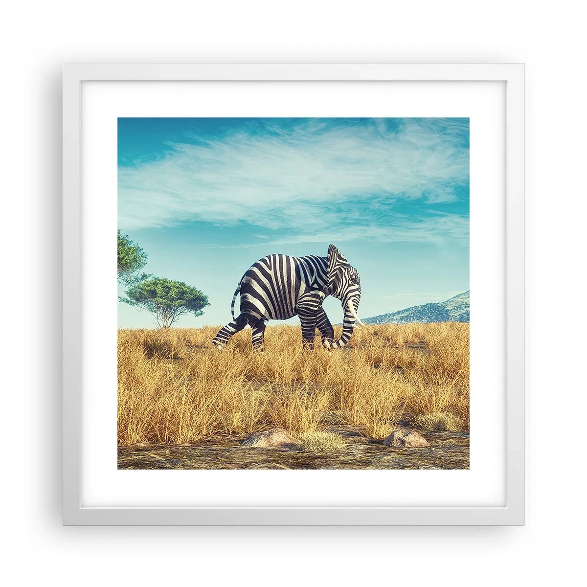 Poster in white frmae - Greyness Is Not In Fashion - 40x40 cm