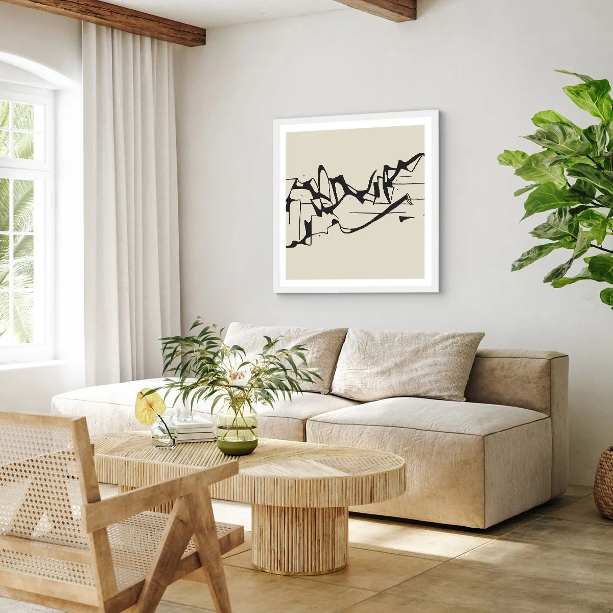 Poster in white frmae - Maybe Landscape - 30x30 cm