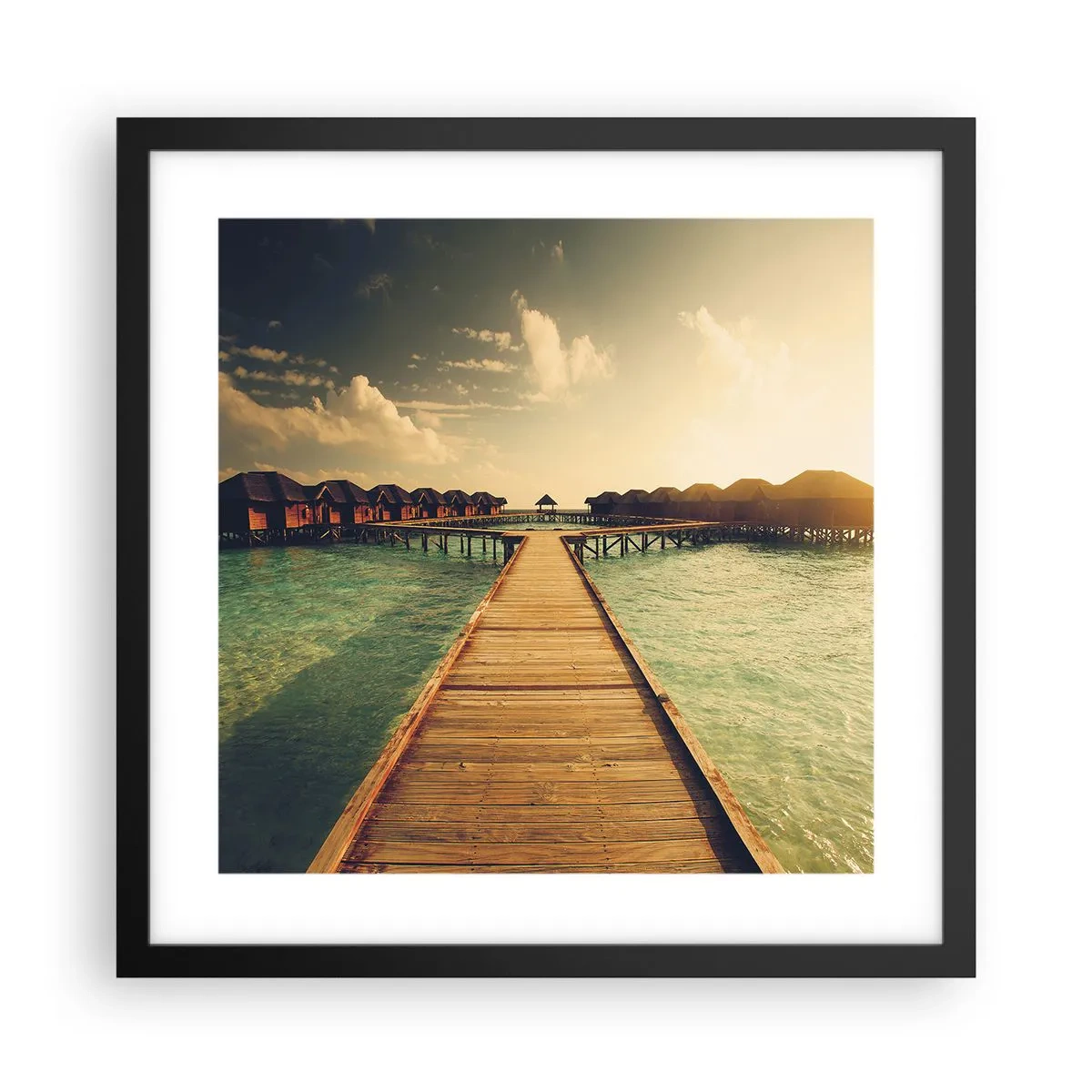 Poster in black frame - Warm Welcome - 40x40 cm