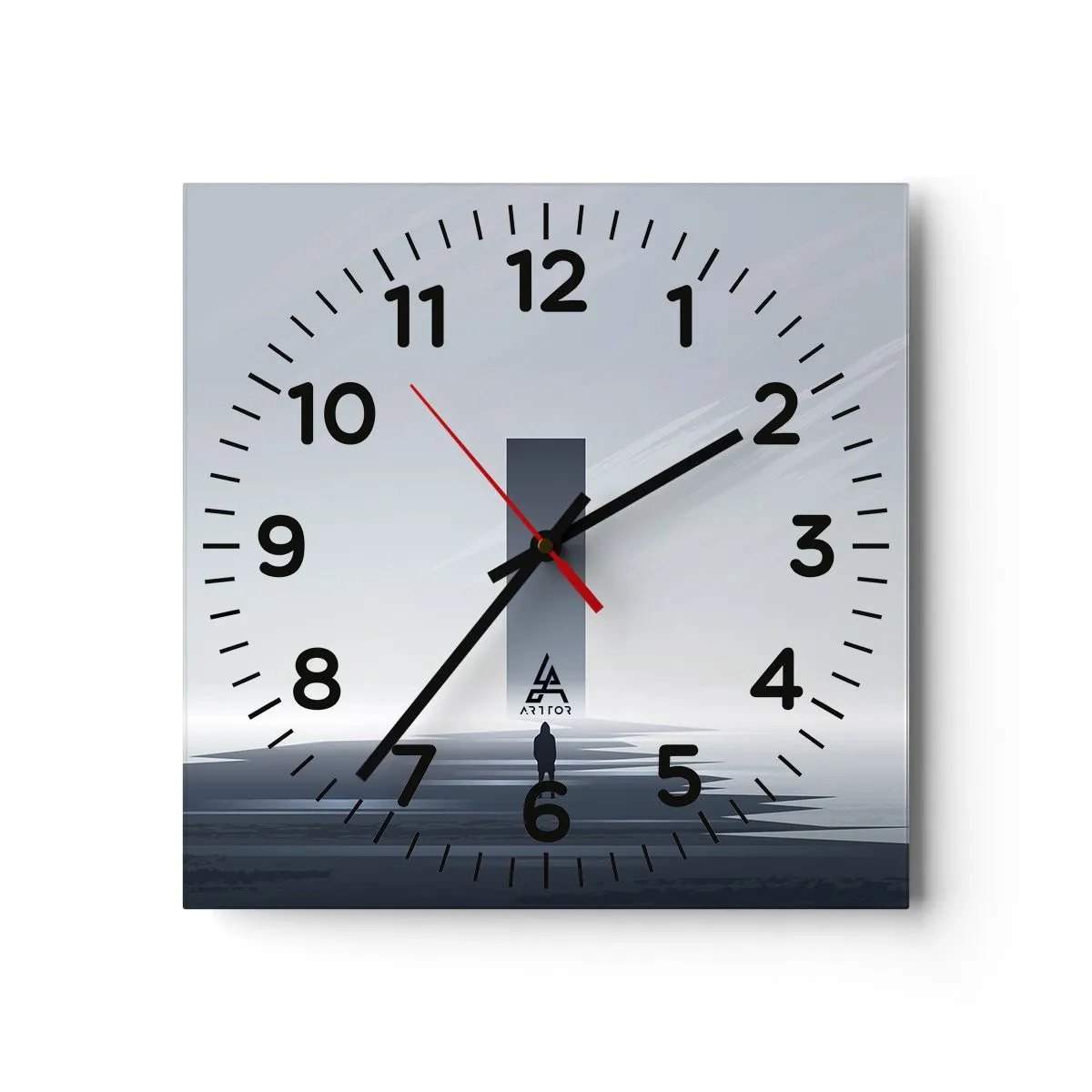 Wall clock - Clock on glass - Opportunity or Threat? - 40x40 cm