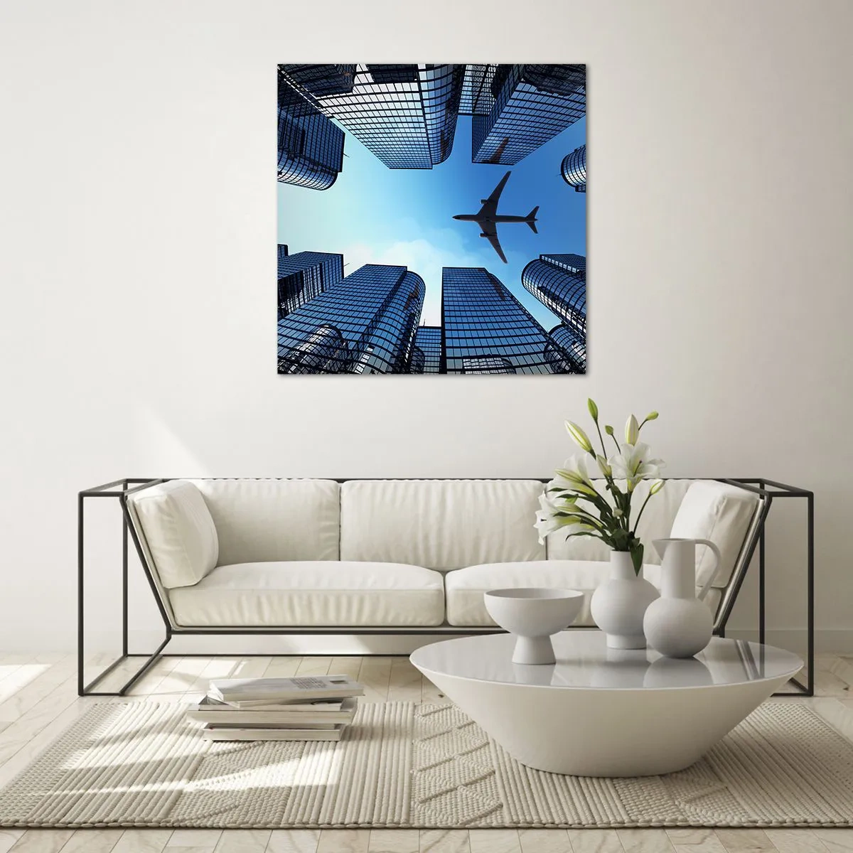 Glass picture - View from a Glass Gorge - 40x40 cm