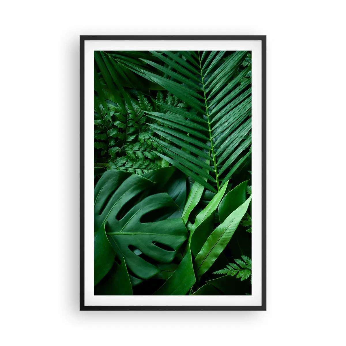 Poster in black frame - In a Green Hug - 61x91 cm