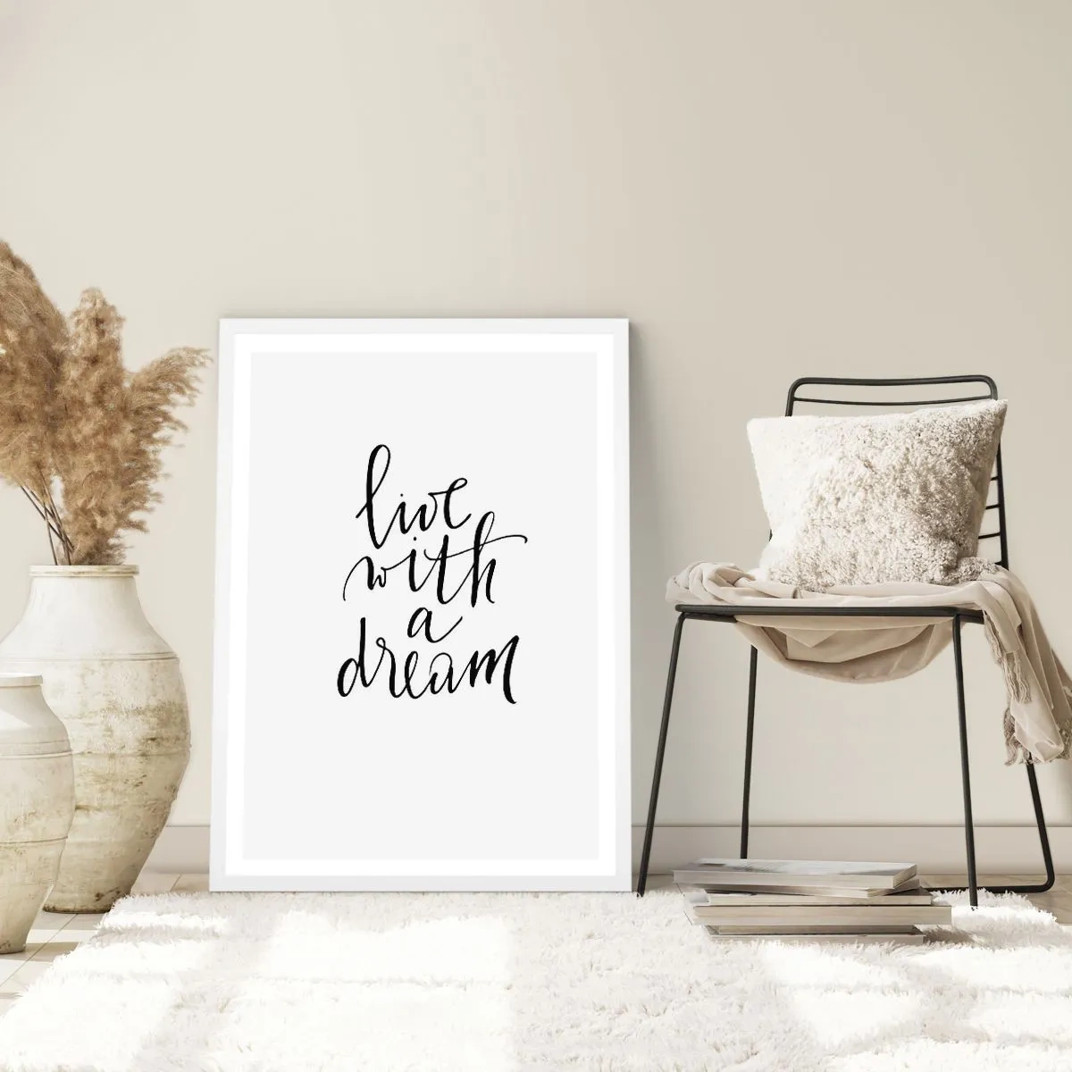 Poster in white frmae - Of Course - 70x100 cm