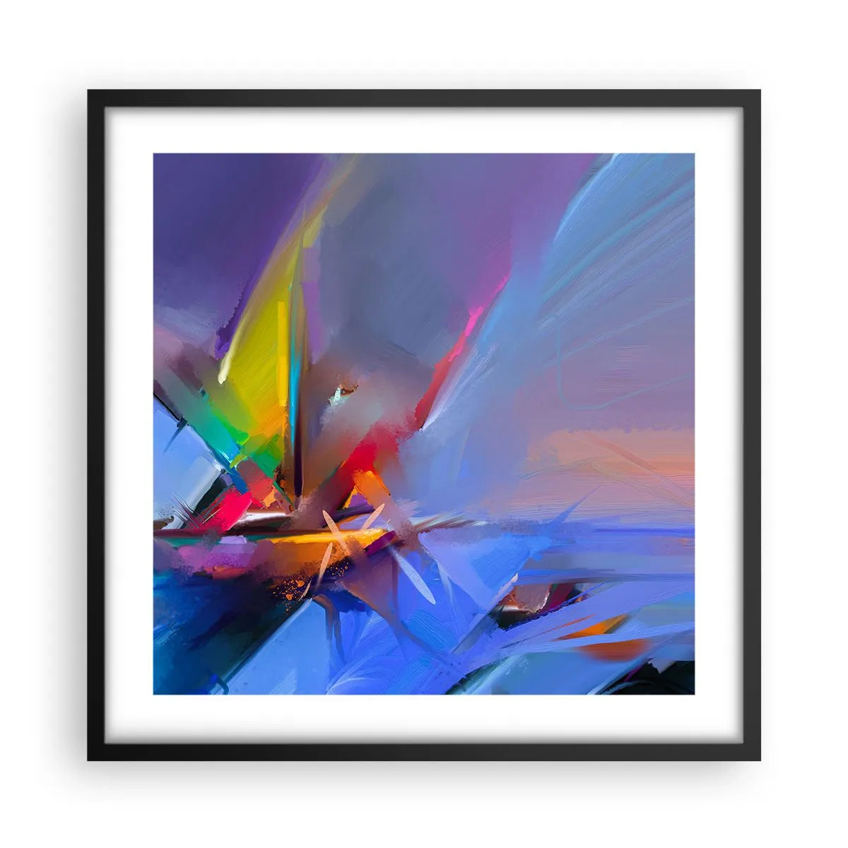 Poster in black frame - Flew like s Bird - 50x50 cm