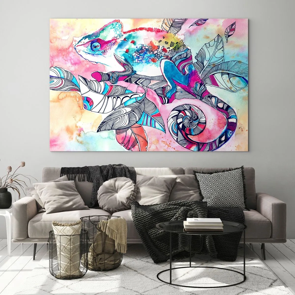 Glass picture - Colourful Like Our World - 100x70 cm