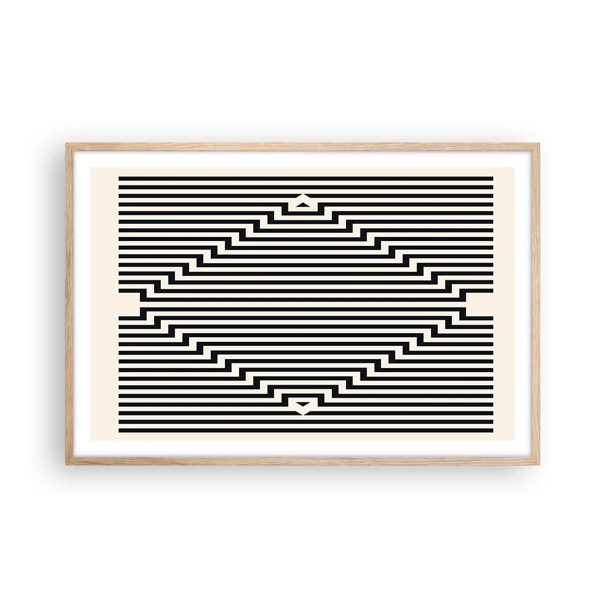 Poster in light oak frame - Geometrical Illusion - 91x61 cm