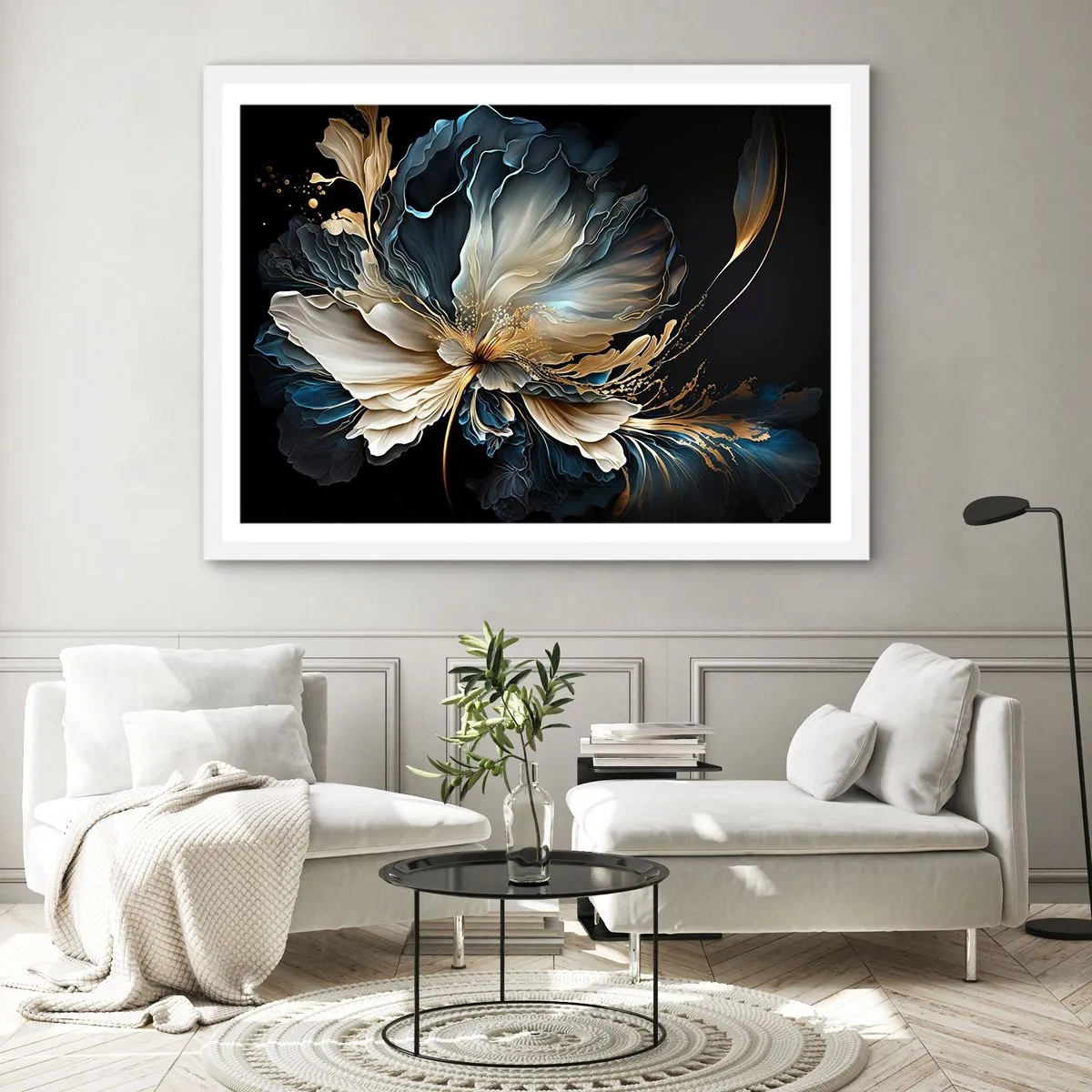 Poster in white frmae - Fairy Tale World of Ferns - 50x40 cm