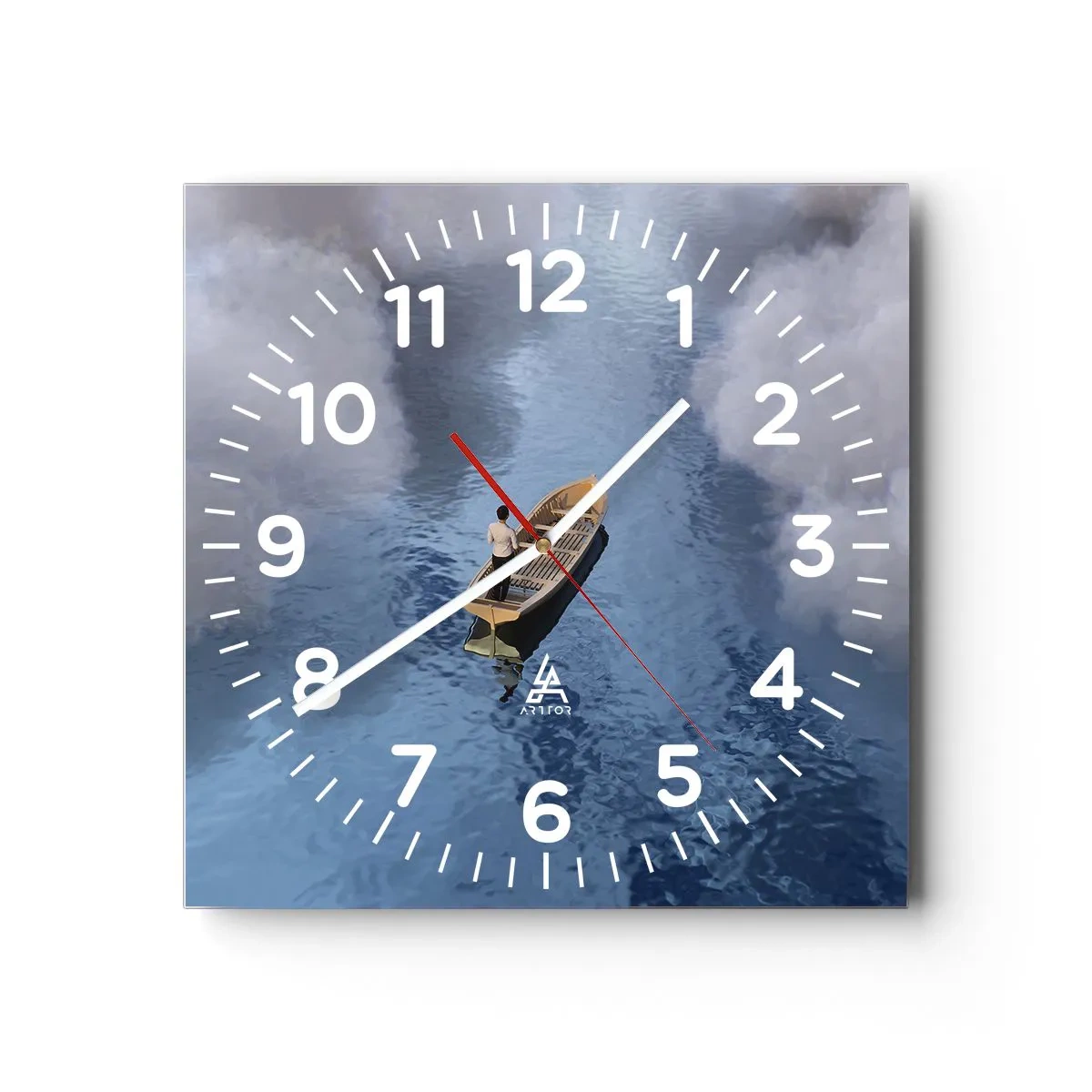 Wall clock - Clock on glass - Life - Travel - Unknown - 30x30 cm