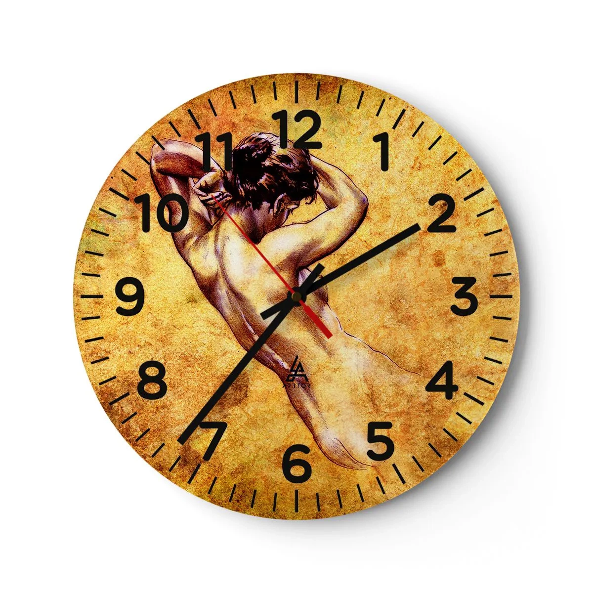 Wall clock - Clock on glass - Discovered but Still Mysterious - 40x40 cm
