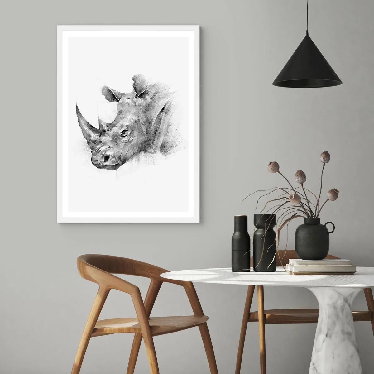 Poster in white frmae - African Portrait - 70x100 cm