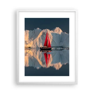 Poster in white frmae - On the Edge of the World - 40x50 cm