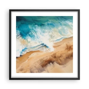 Poster in black frame - Returning Wave - 50x50 cm