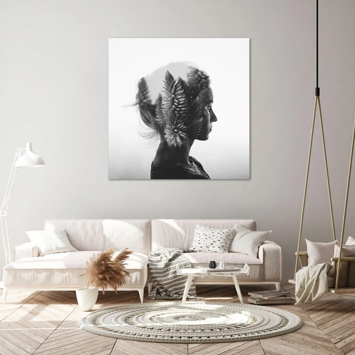 Canvas picture - Lady from a Pinewood Forest - 70x70 cm