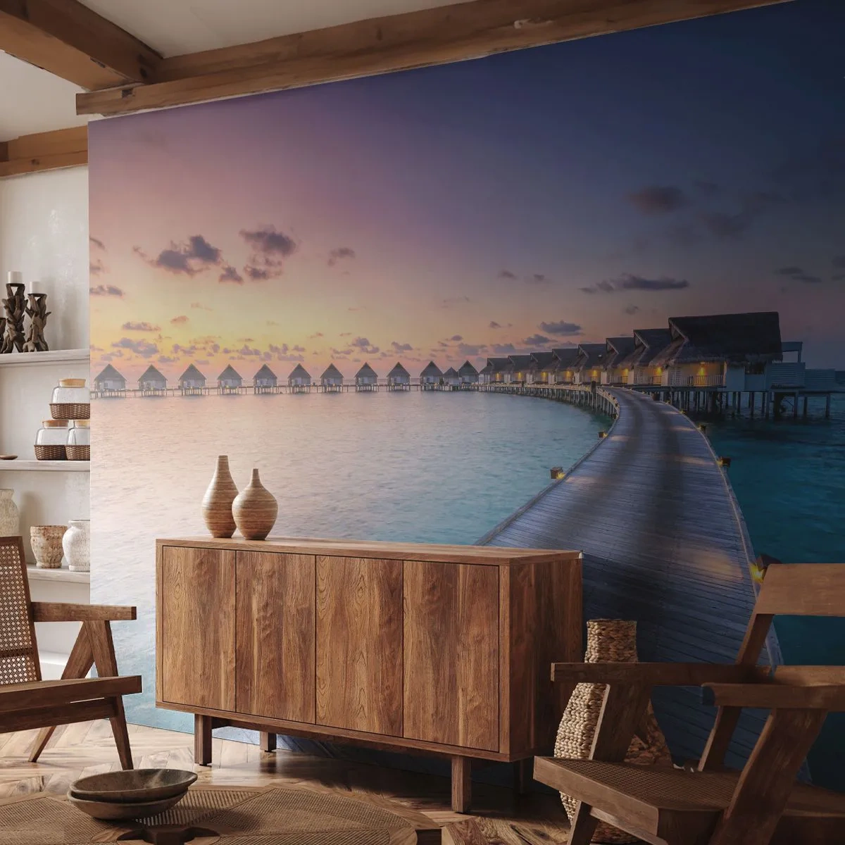 Self-Adhesive Photo Wallpaper Deluxe Sticker - Holidays - Return to the Source - Maldives, Landscape, Travels - 250x175 cm