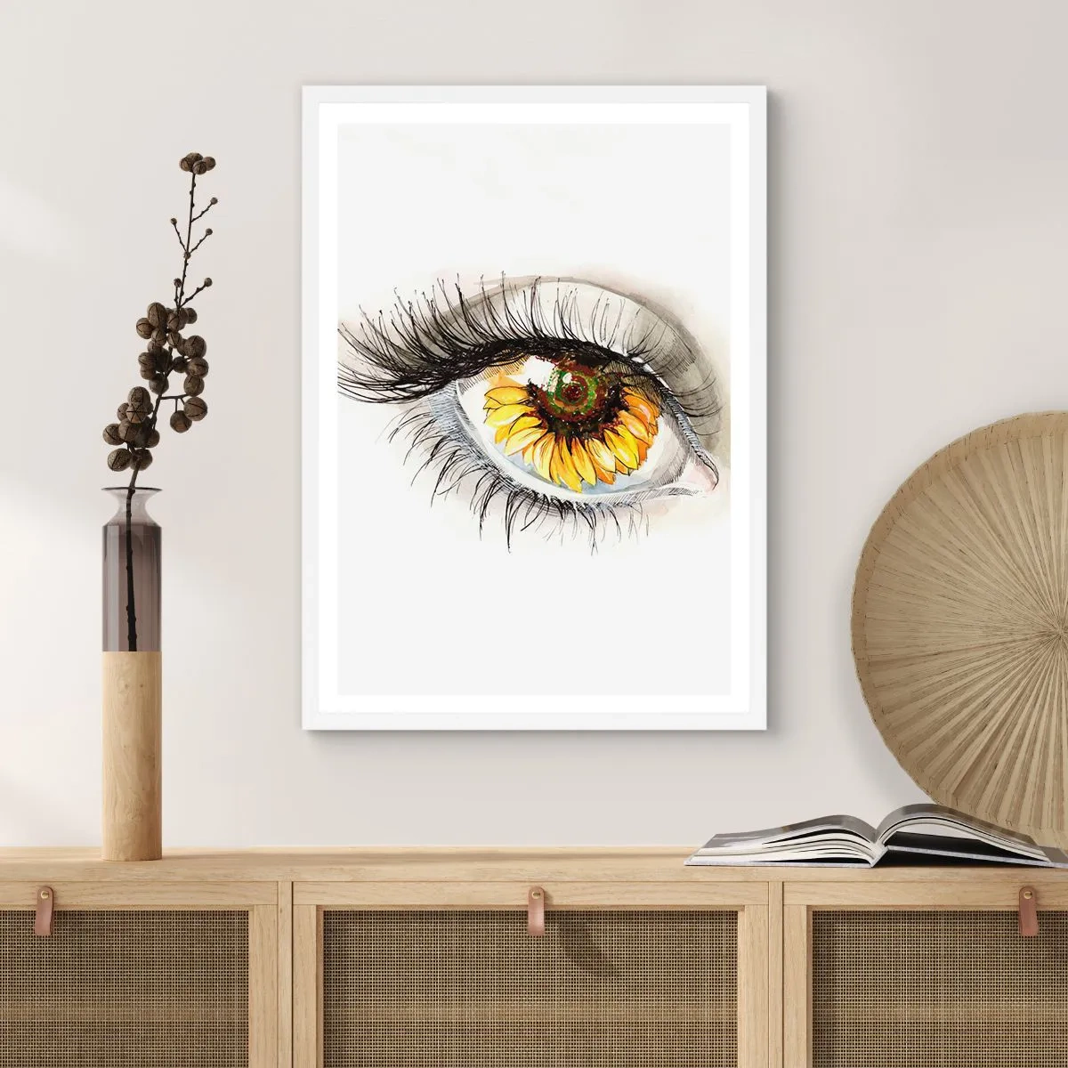 Poster in white frmae - Look Hot As a Summer - 61x91 cm