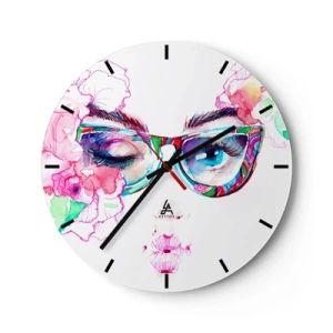 Wall clock - Clock on glass - Tempting Promise - 40x40 cm