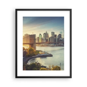 Poster in black frame - Big City Dawn - 40x50 cm
