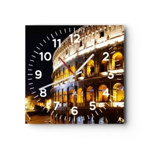 Wall clock - Clock on glass - Olympics Must Start - 30x30 cm