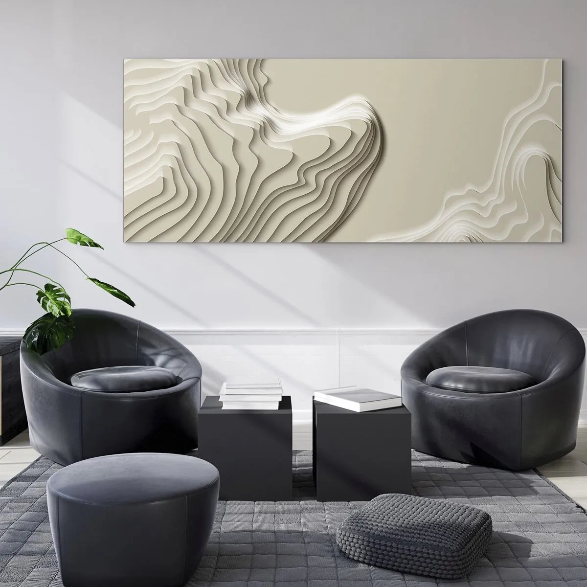 Glass picture - Topography of Art. - 120x50 cm
