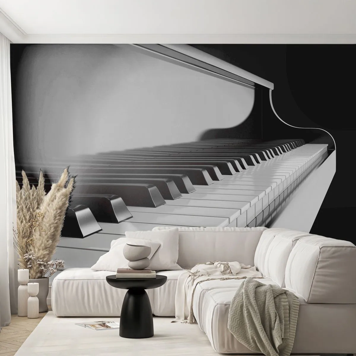 Photo Wallpaper Premium Canvas - Harmony of Shapes and Colours - Piano, Piano, Music - 250x175 cm