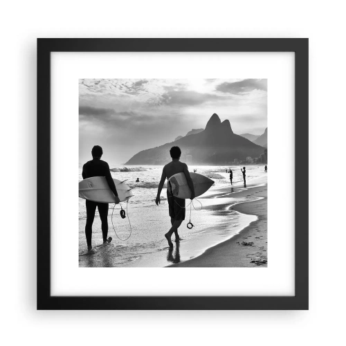 Poster in black frame - Samba for One Wave - 30x30 cm