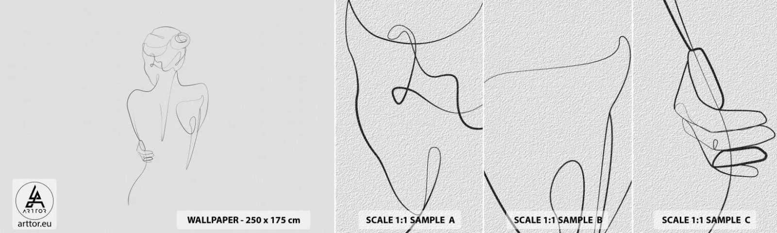 Photo Wallpaper Sample Self-Adhesive Deluxe Sticker - Music of the Body - Graphics, Body, Piece - 100x30 cm