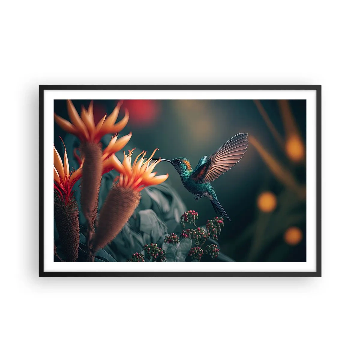 Poster in black frame - Really Colourful Life - 91x61 cm