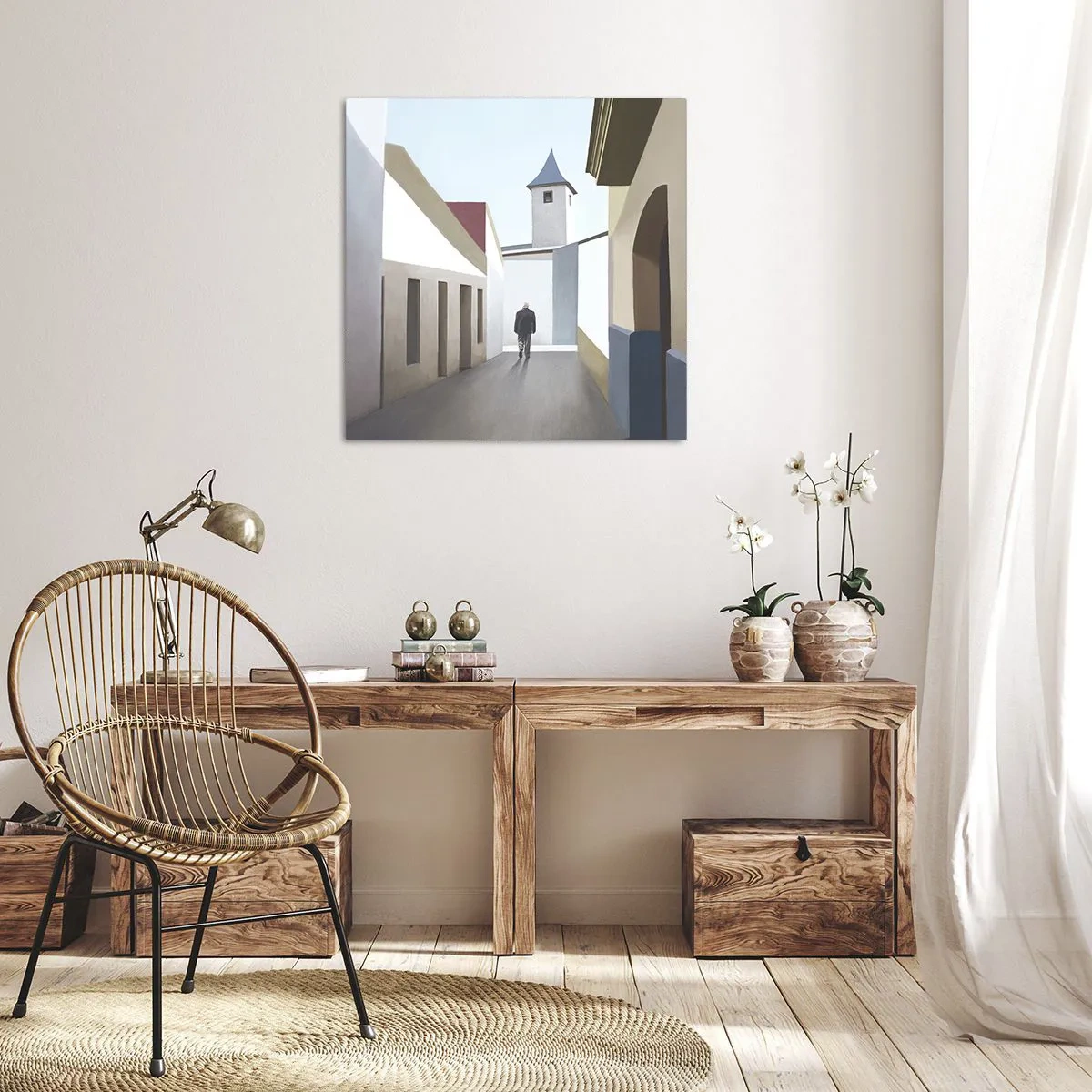 Canvas picture - Sunny Walk - 40x40 cm