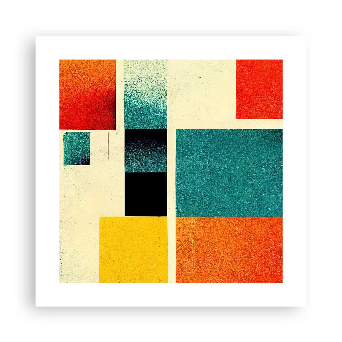 Poster - Geometric Abstract - Good Energy - 40x40 cm