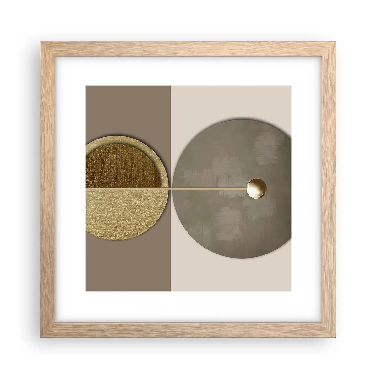 Poster in light oak frame - Perfect Balance - 30x30 cm