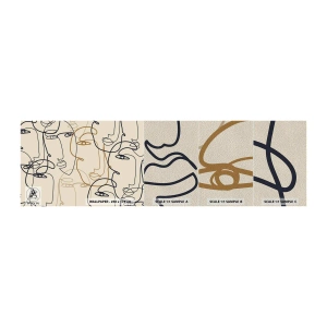 Photo Wallpaper Sample Premium Sand - Multiplied Portrait - Abstraction, Face, Graphics - 100x30 cm