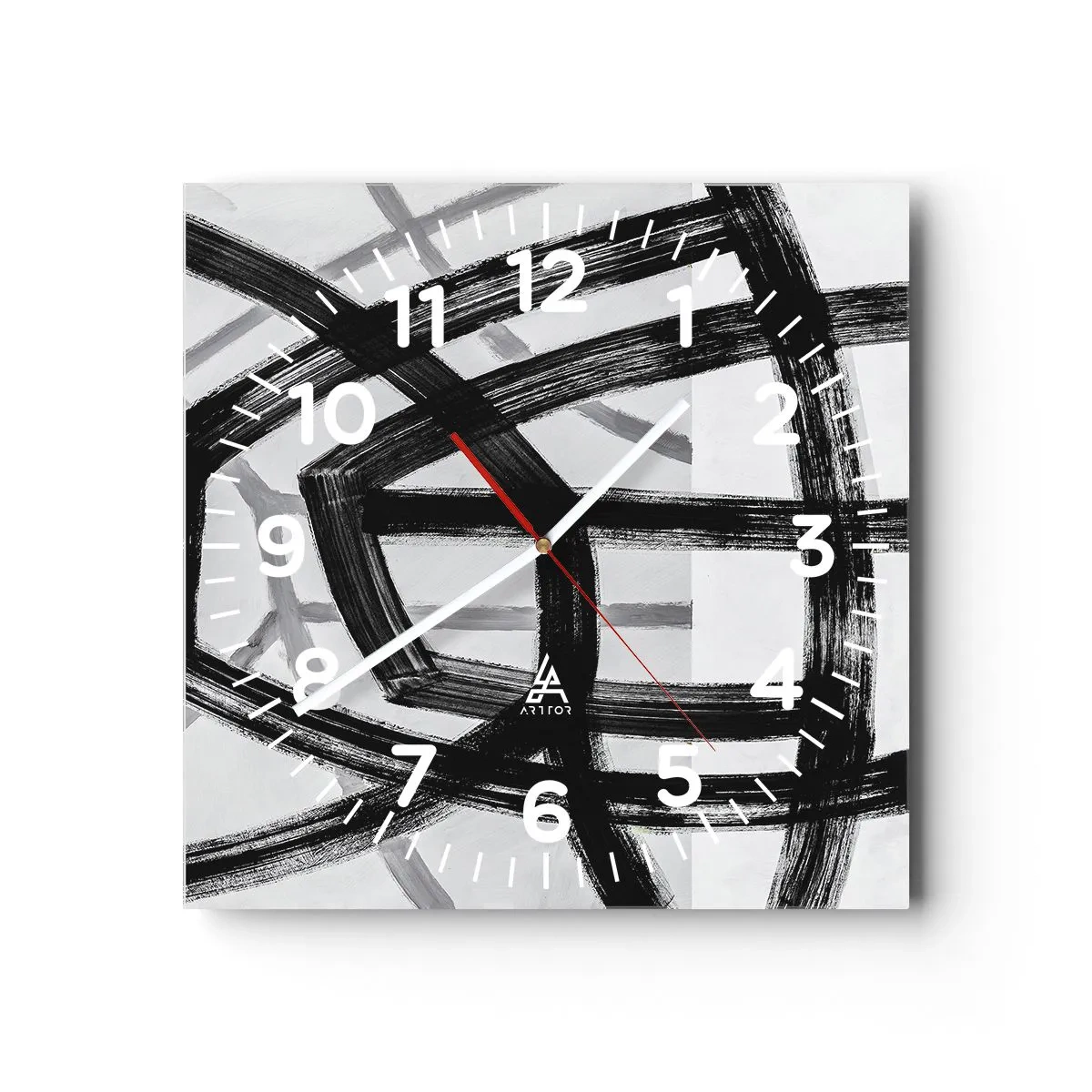 Wall clock - Clock on glass - Building Depth - 40x40 cm