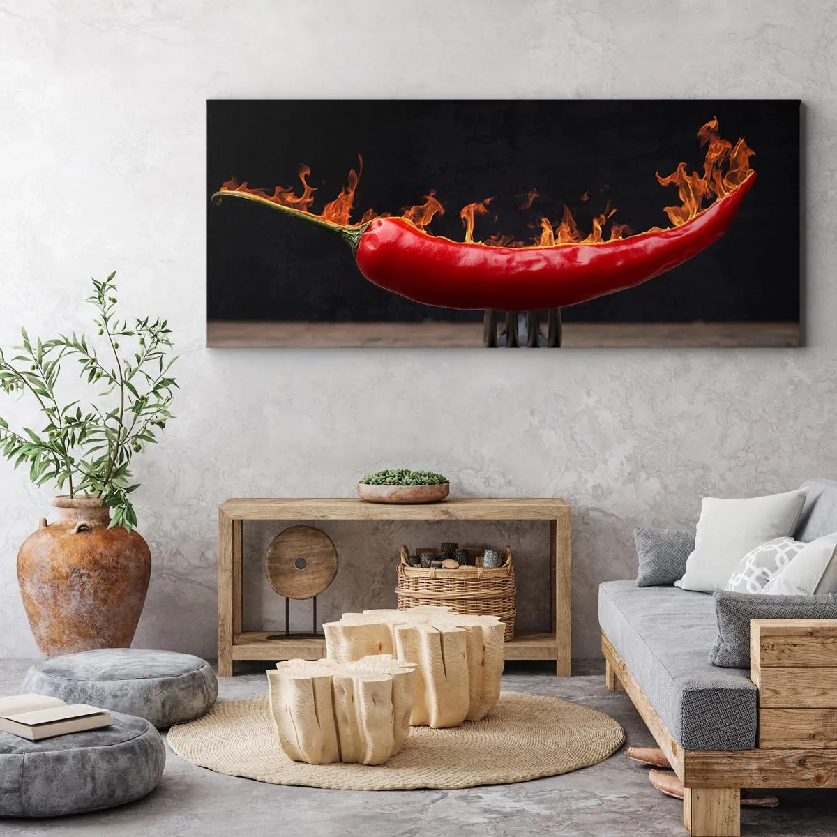 Canvas picture - Fiery Snack - 120x50 cm