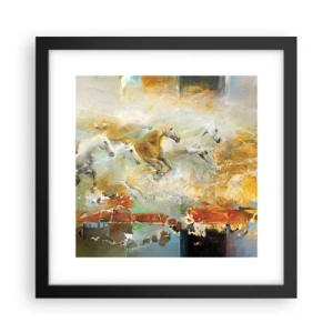 Poster in black frame - Gallopping through the World - 30x30 cm
